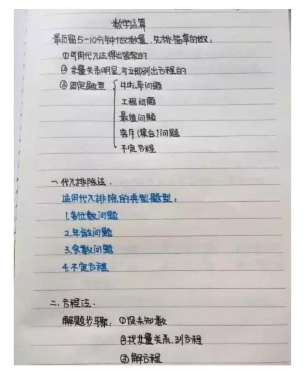 行測公式記不??？學霸幾張筆記就搞定了！
