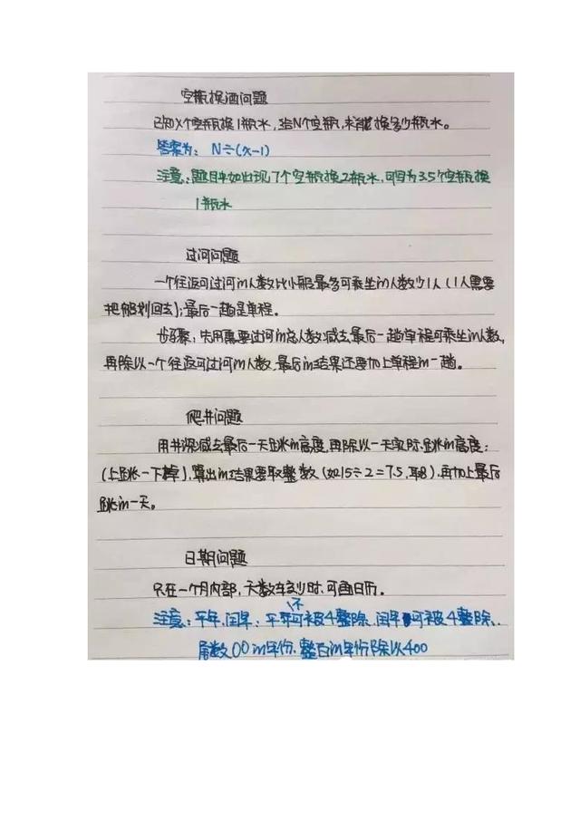 行測公式記不?。繉W霸幾張筆記就搞定了！