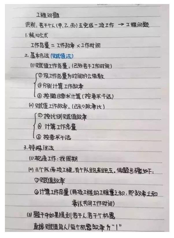 行測公式記不??？學霸幾張筆記就搞定了！